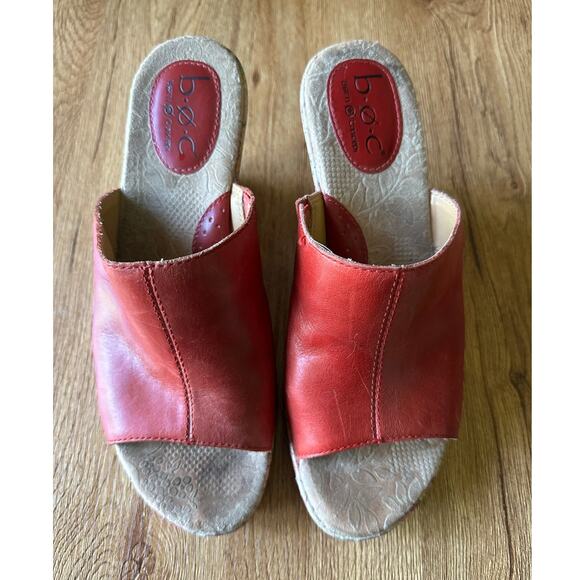 BOC Born Concepts Vtg Floral Wedge Mule Size 8 - Picture 1 of 7